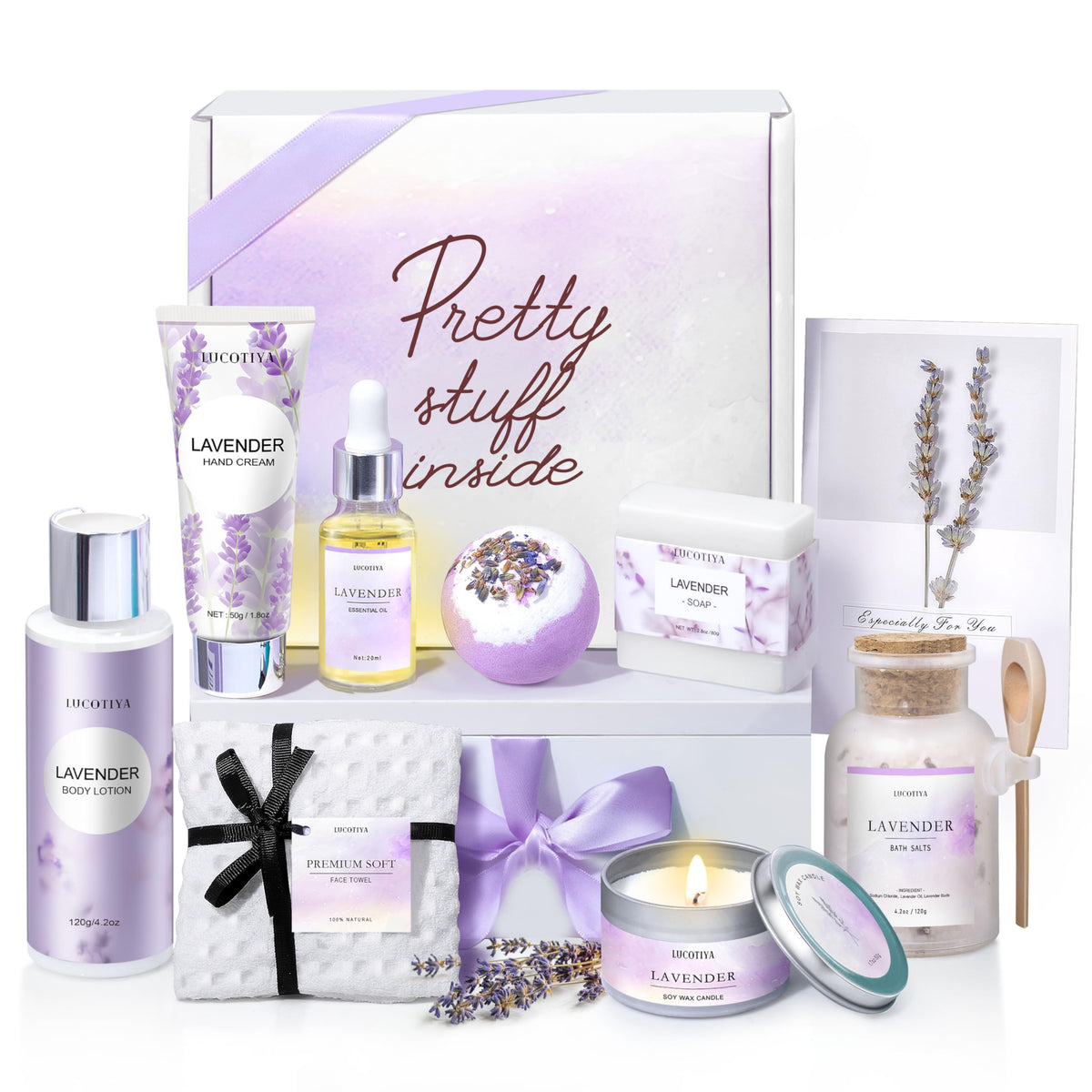 10 Pc Lavender Bath Gift Set T17691
