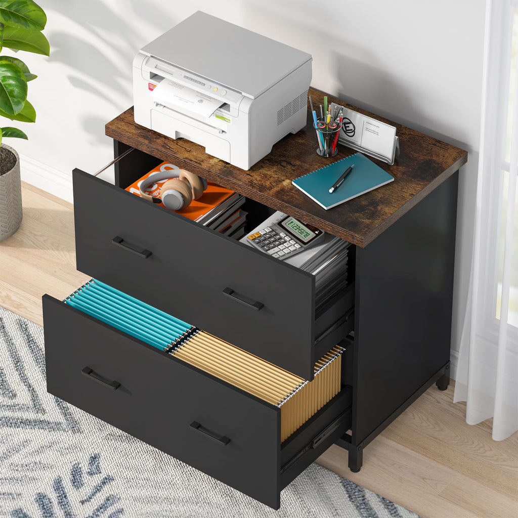 2-Drawer Wood File Cabinet S789