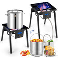 Stainless Steel 40QT Seafood Boil Pot with Basket P374915