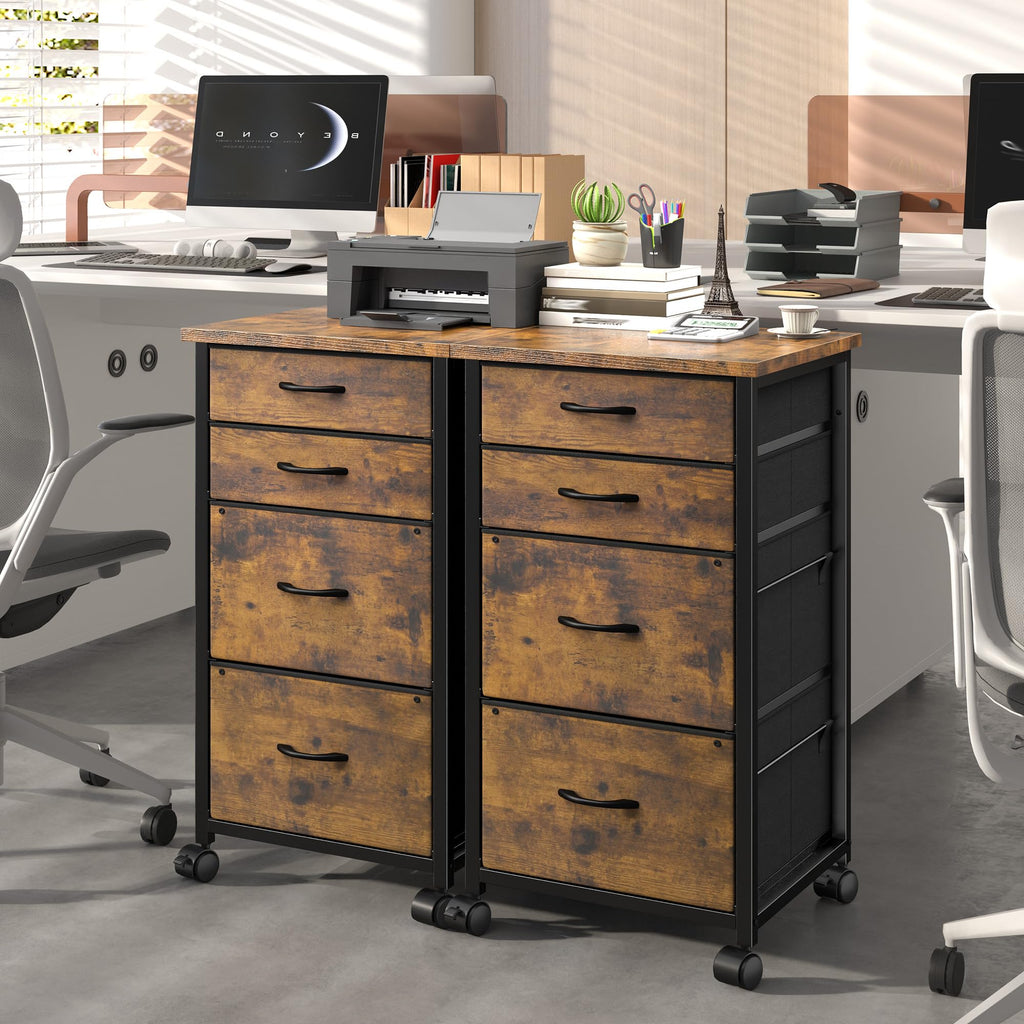 4 Drawer Rolling File Cabinet L362