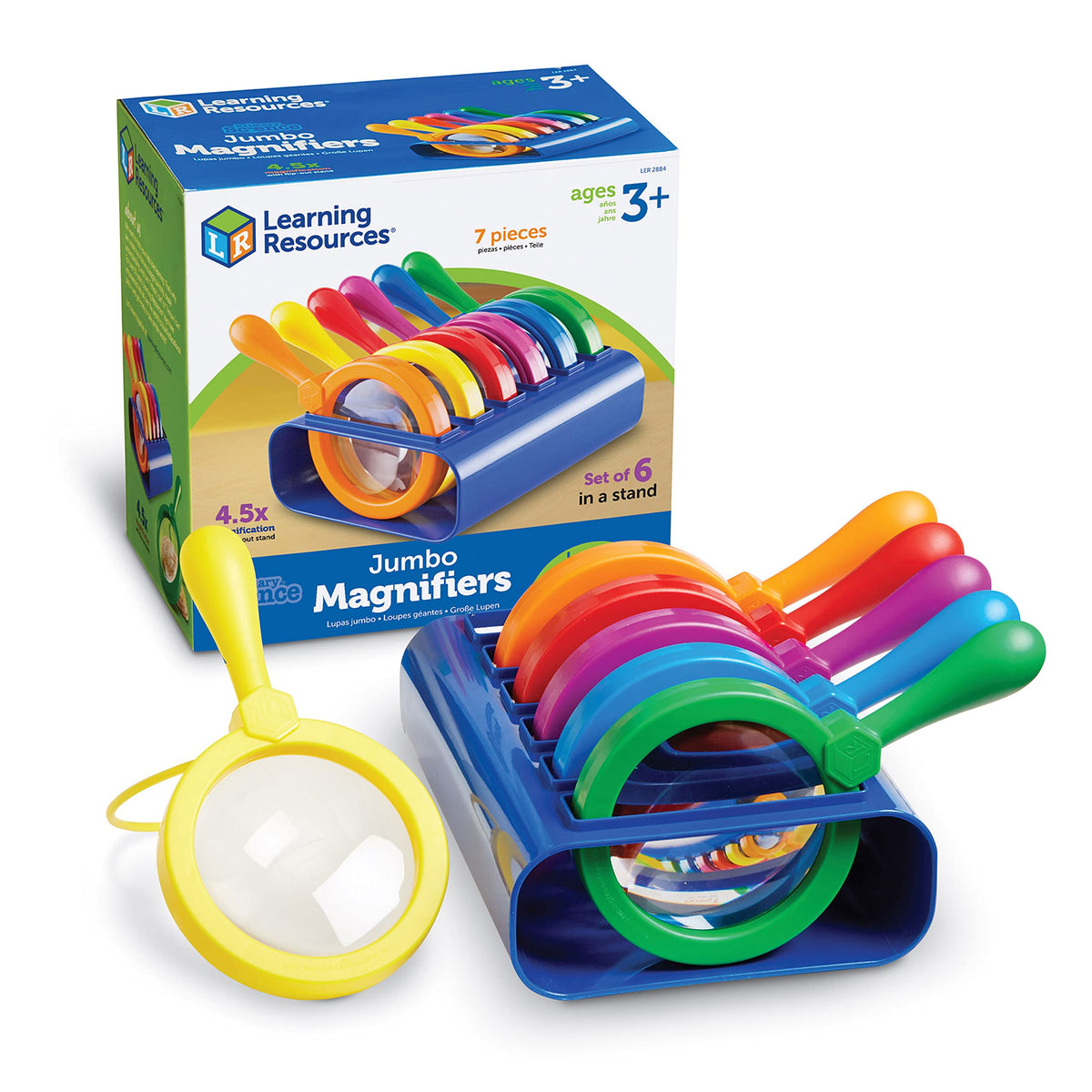 Jumbo Magnifiers with Stand 6 Pieces L1103