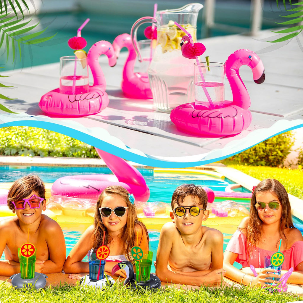 120 Pack Inflatable Drink Holder Pool Floats X2428
