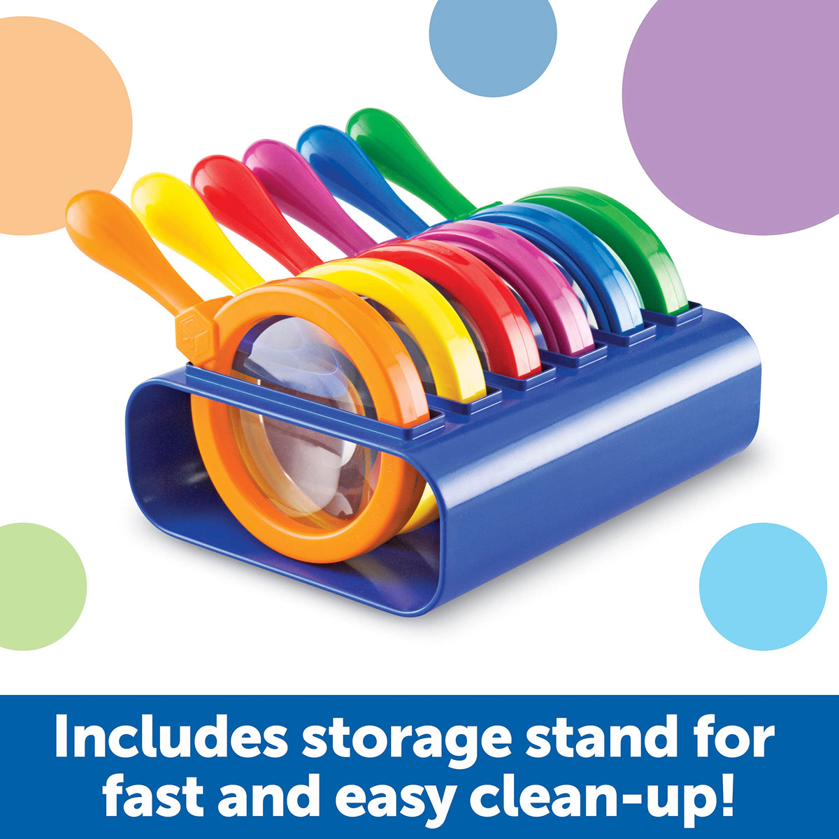 Jumbo Magnifiers with Stand 6 Pieces L1103