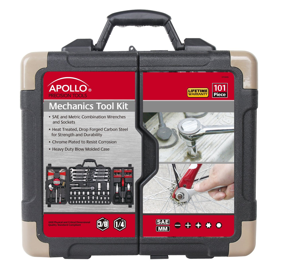 101 Piece SAE and Metric Mechanic Tool Set S44316