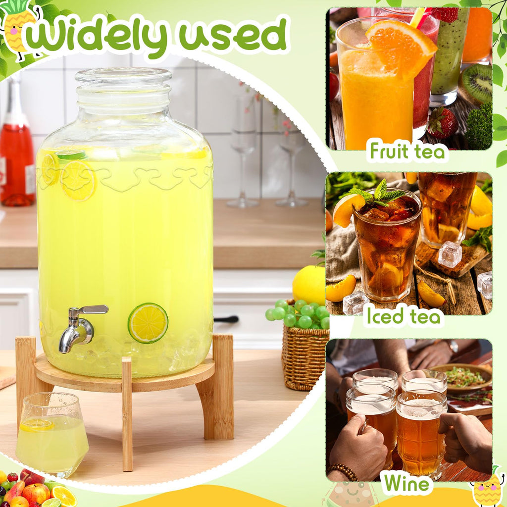 3 Gallon Glass Beverage Dispenser with Stand G6127