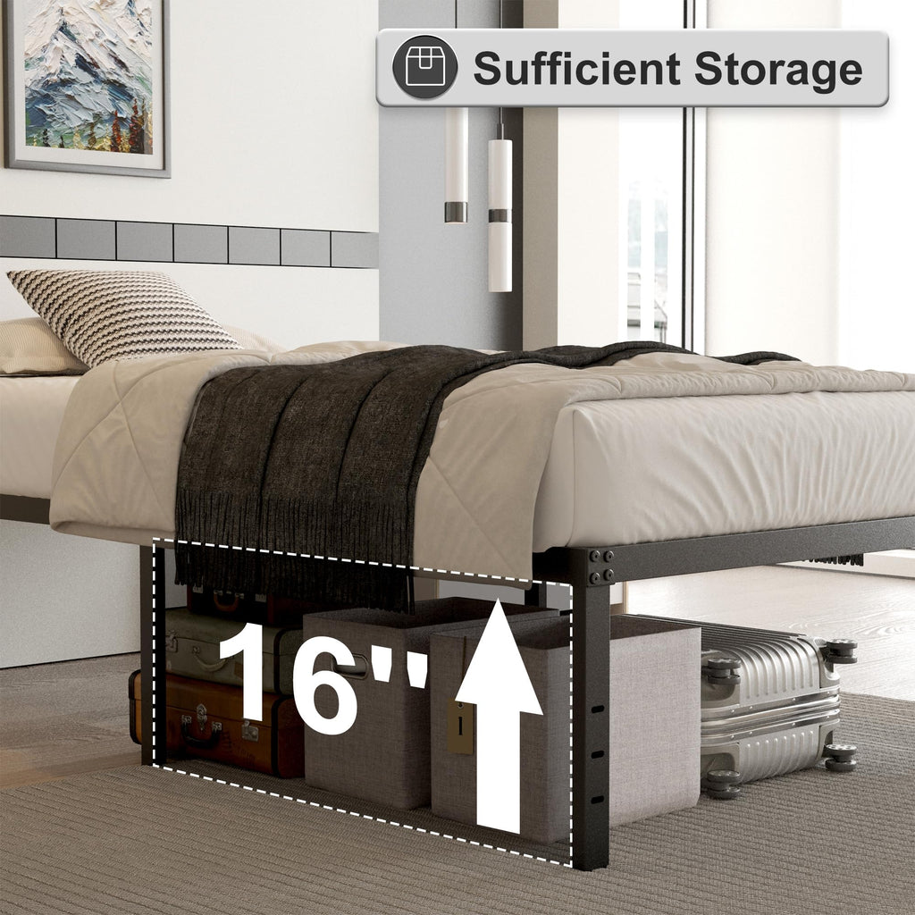 18 Inch Queen Size Metal Bed Frame C75558