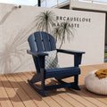 Navy Blue HDPE Outdoor Rocking Chair U7398