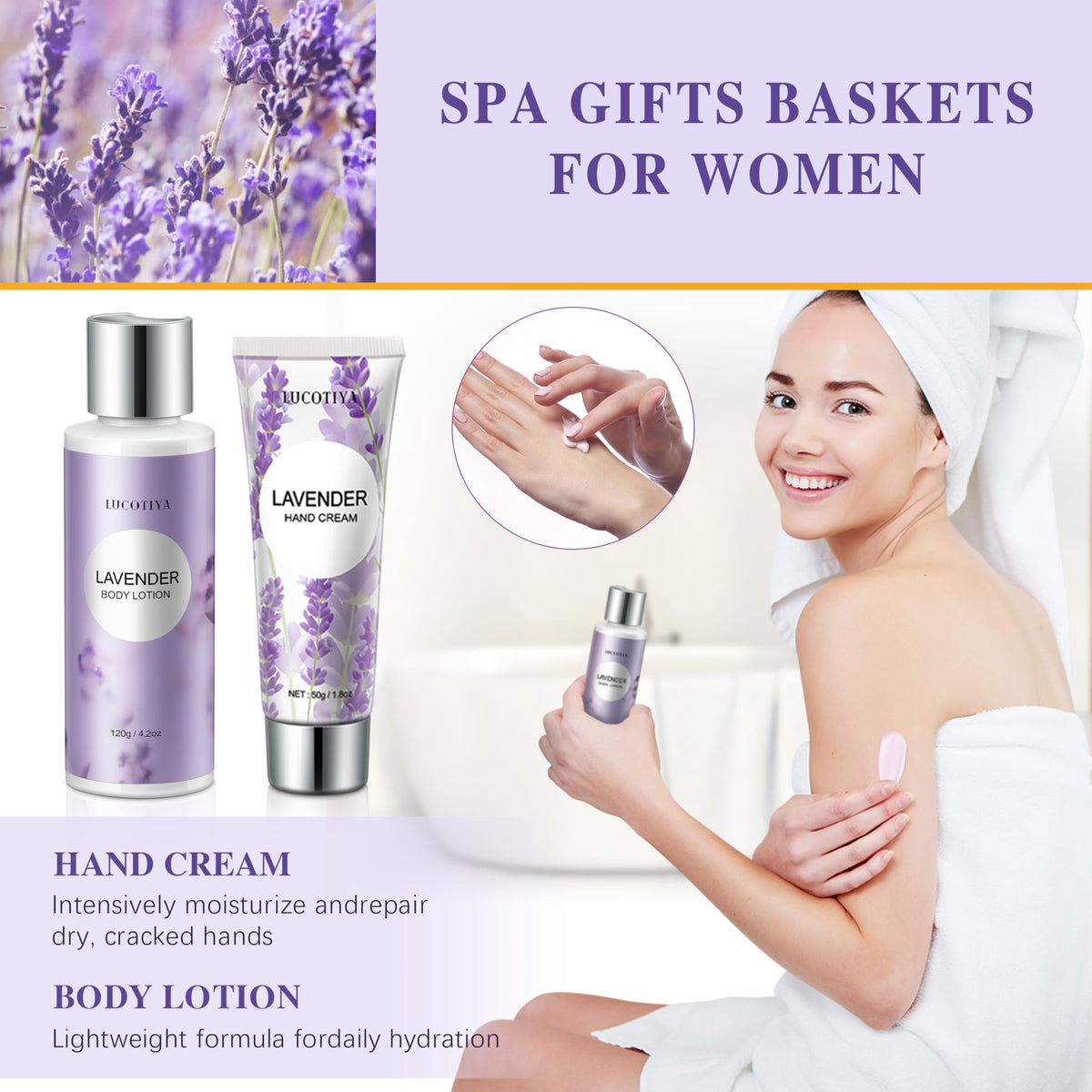 10 Pc Lavender Bath Gift Set T17691