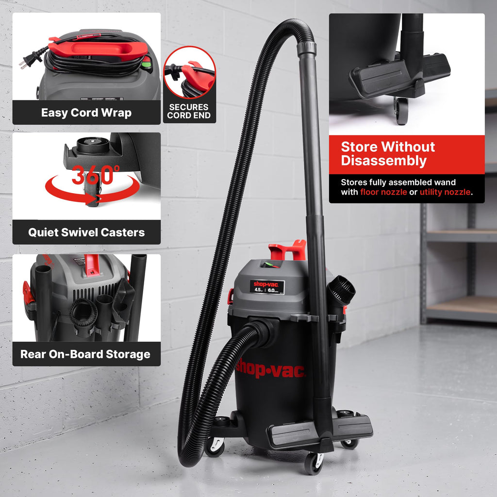 6 Gallon Wet and Dry Shop Vacuum F40970