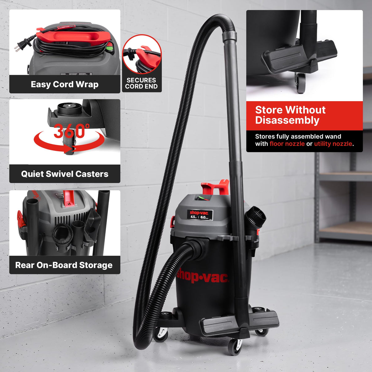 6 Gallon Wet and Dry Shop Vacuum F40970