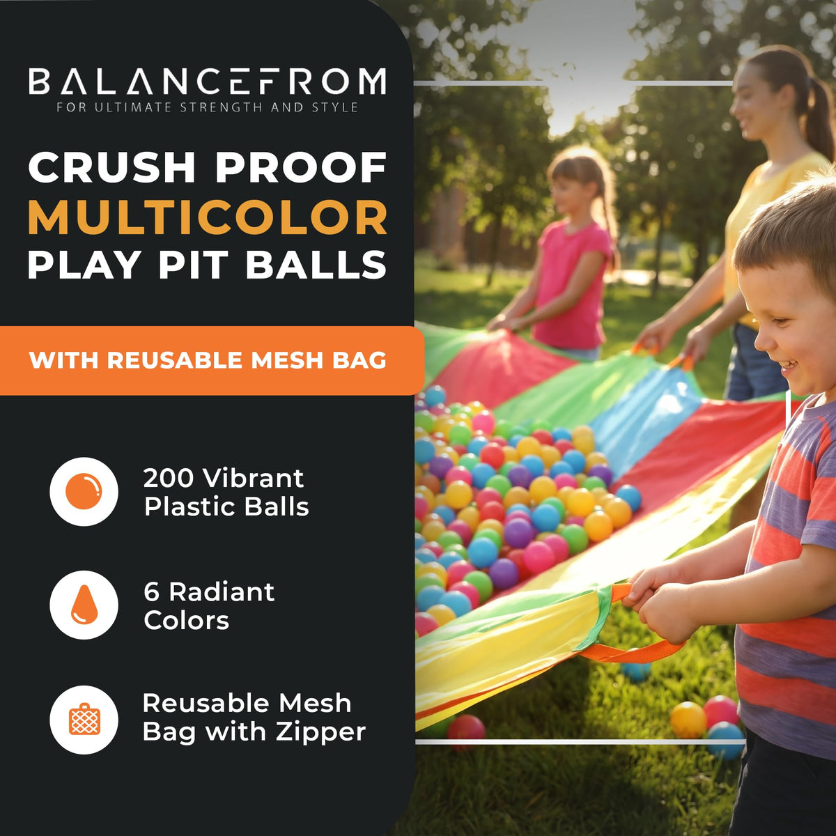 Play Pit Balls Toy Set with Mesh Bag B381