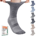 6 Pairs Non Binding Seamless Toe Crew Socks D858