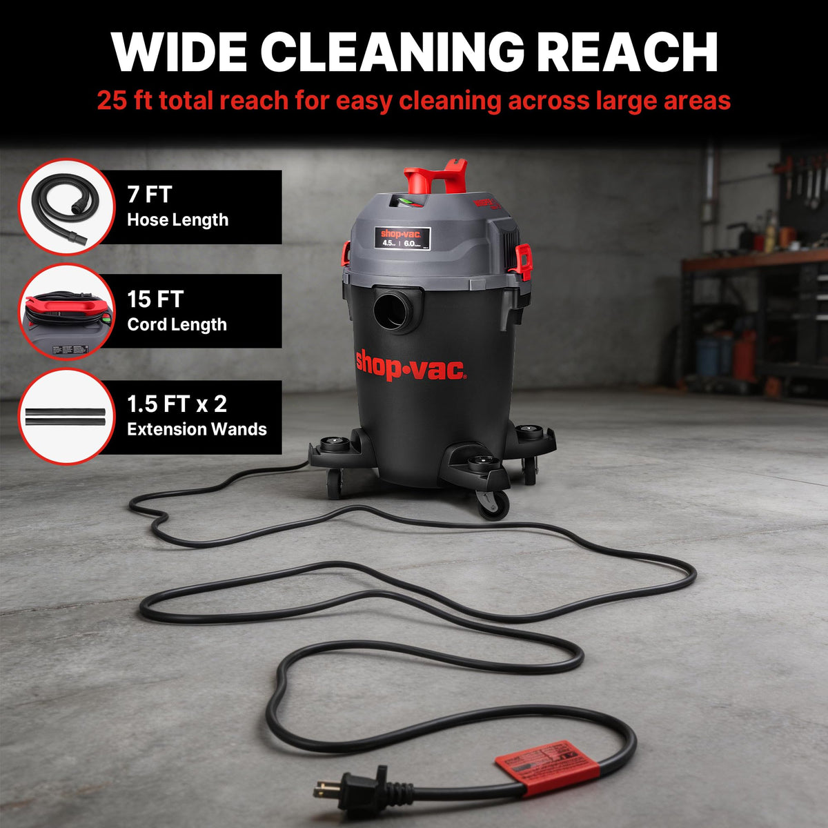 6 Gallon Wet and Dry Shop Vacuum F40970