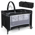 4 in 1 Folding Playpen with Bassinet and Carry Bag L3902