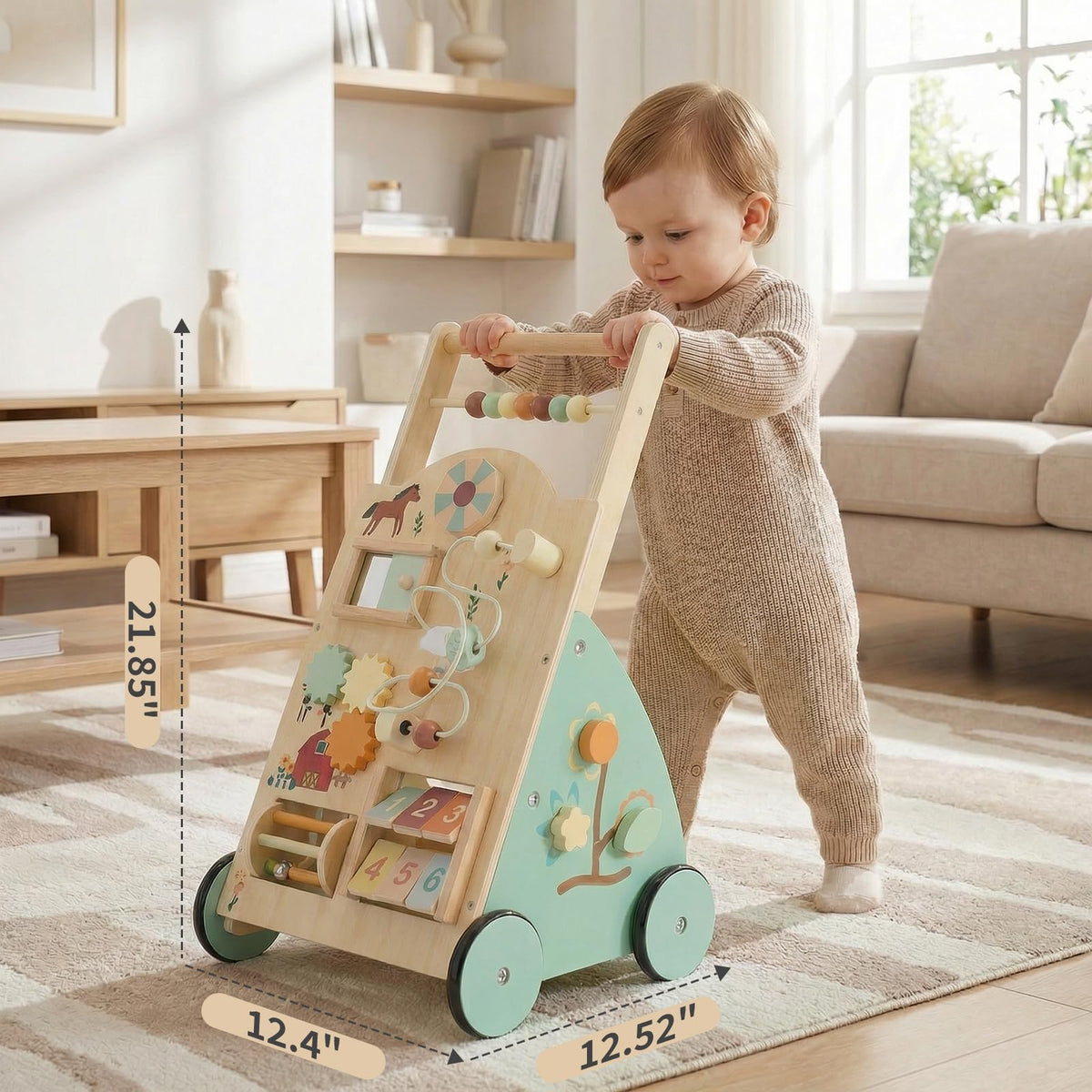 Wooden Baby Walker with Activity Center J296262