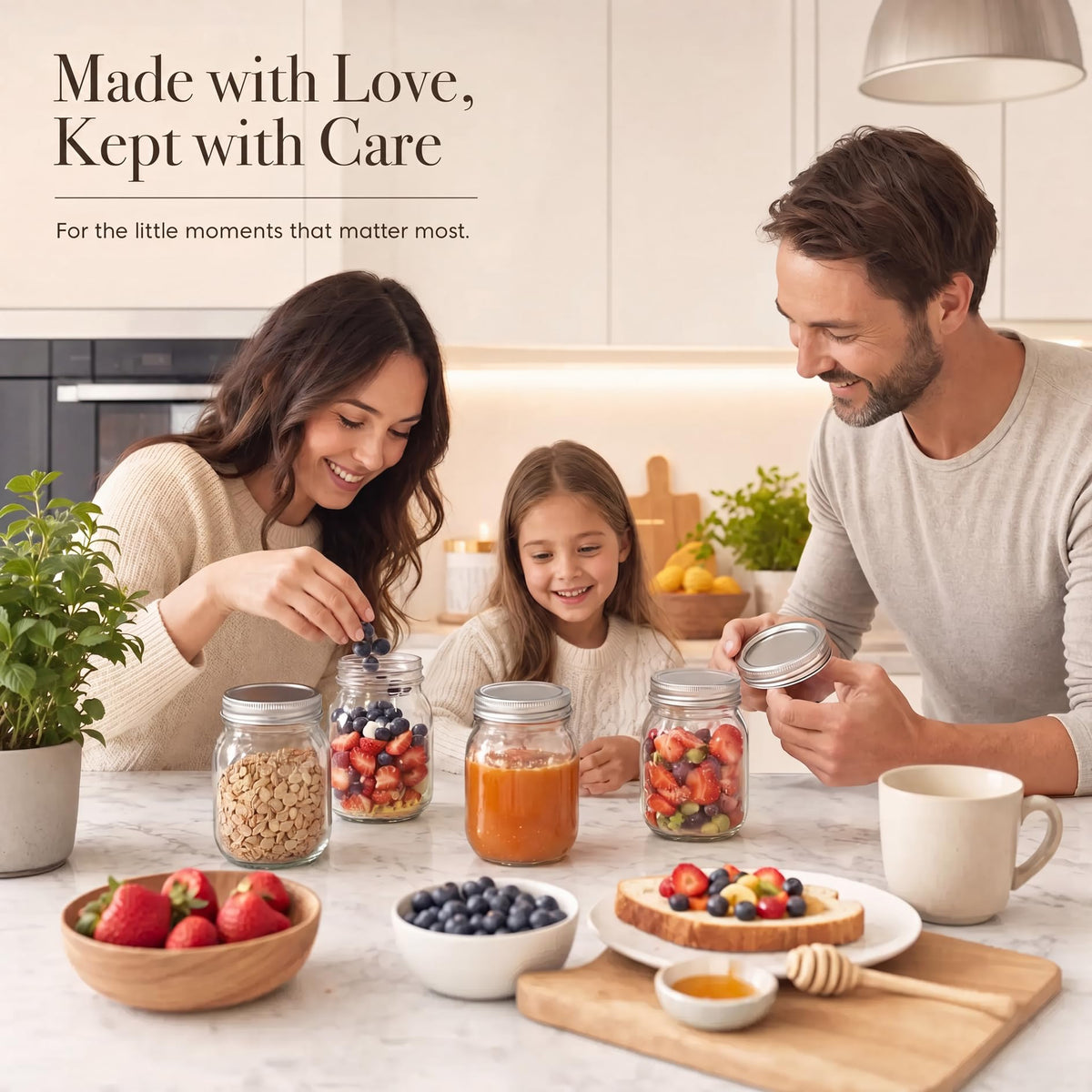 16 oz Clear Glass Mason Jars with Lids N6632