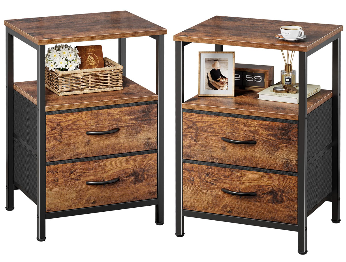 Night Stand Set of 2 with 2 Drawers U150389