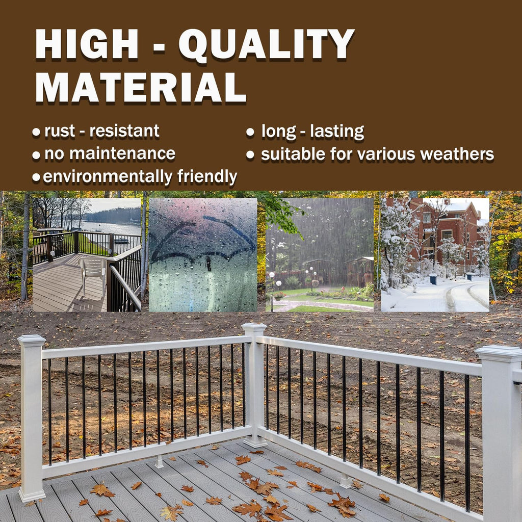 105 Pack 26" Black Aluminum Deck Balusters M658