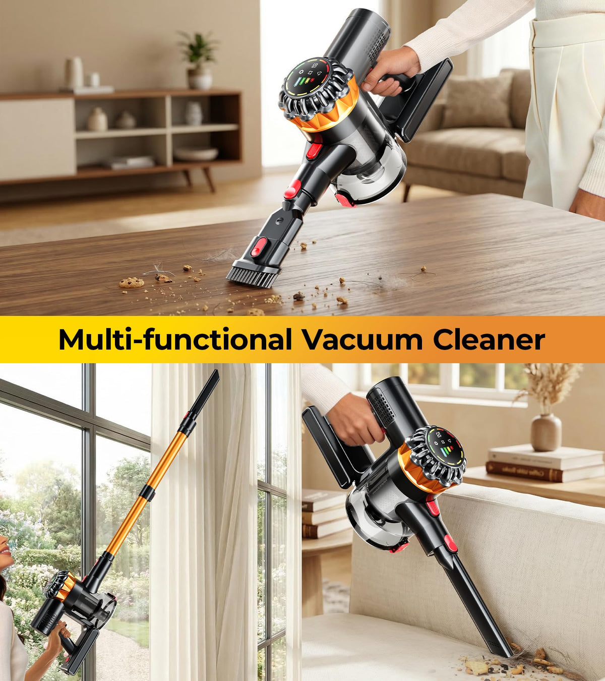 600W 50KPA 65Mins Cordless Stick Vacuum Cleaner N856417