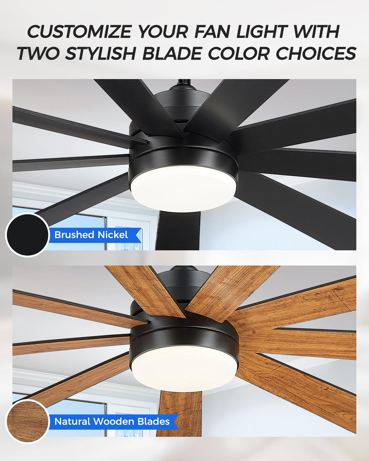 72 Inch Ceiling Fan with Light M3230
