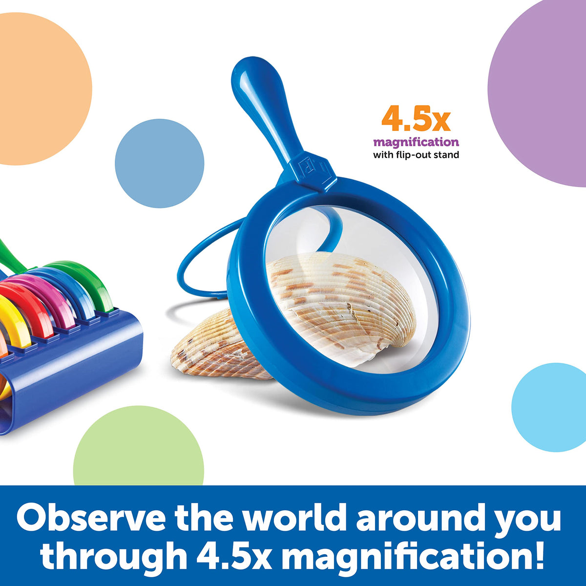 Jumbo Magnifiers with Stand 6 Pieces L1103