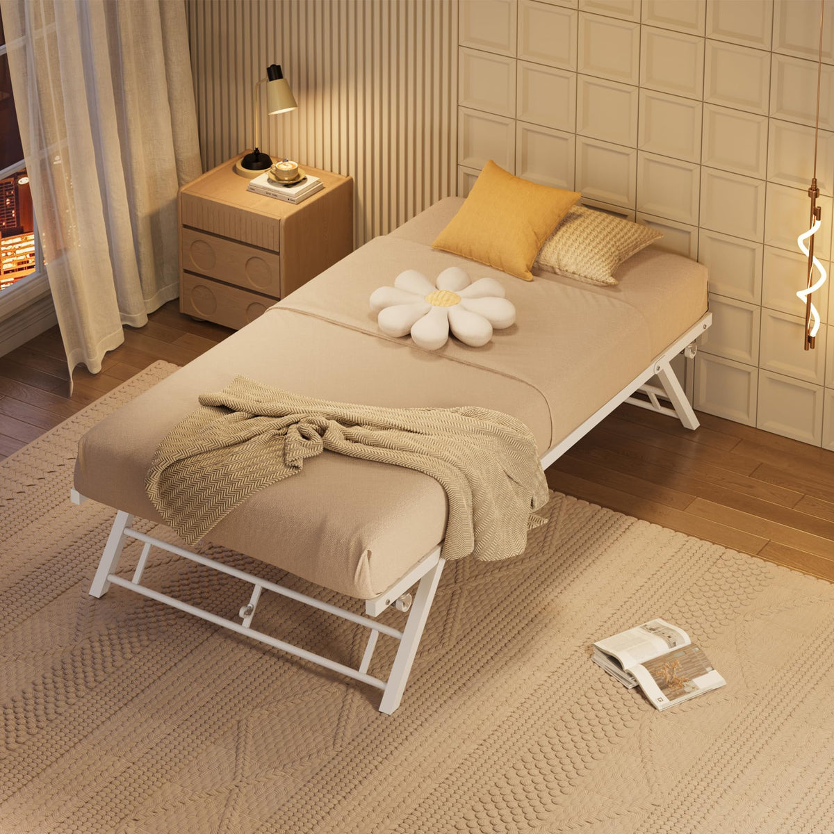 Twin Pop Up Trundle Bed U392