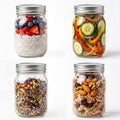16 oz Clear Glass Mason Jars with Lids N6632