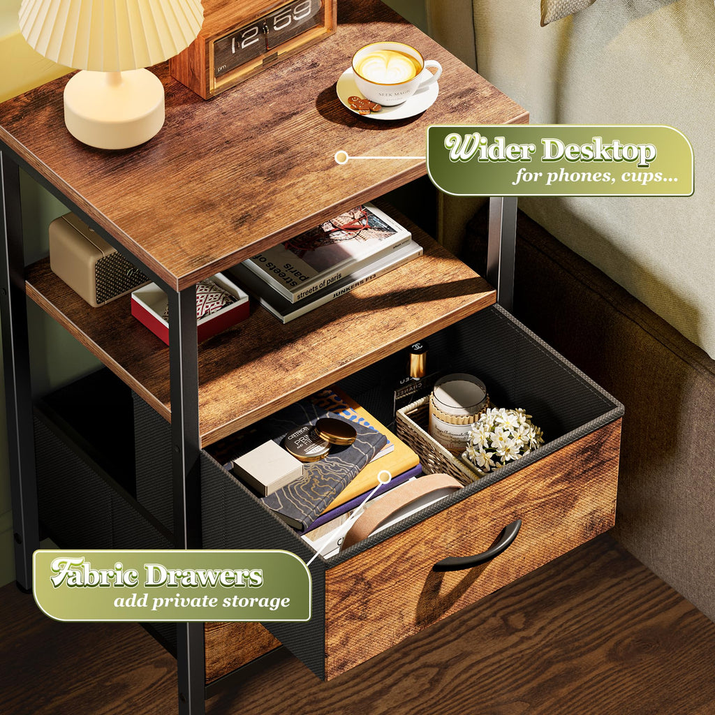 Night Stand Set of 2 with 2 Drawers U150389